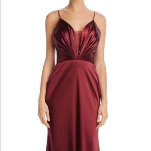 Aqua - Mesh Inset Satin Gown - 100% exclusive!